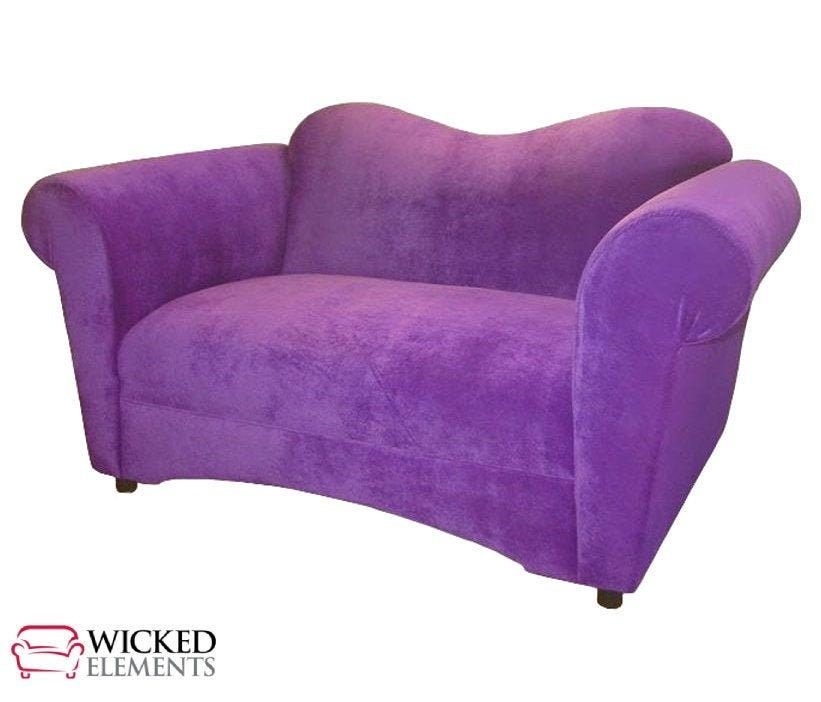 Purple Velvet Loveseat, Royal Purple Velvet Couch