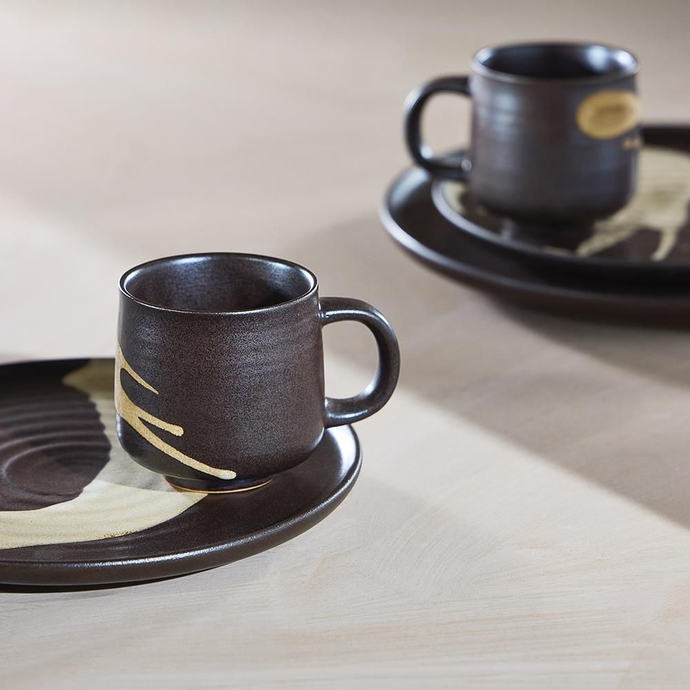 Rustica Cup - Brown with Natural Detail  - Where Saints Go 7cm