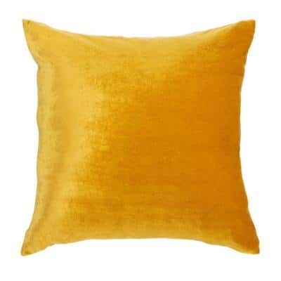 SAFAVIEH Kelsa Mustard 18 in. x 18 in. Throw Pillow, Yellow