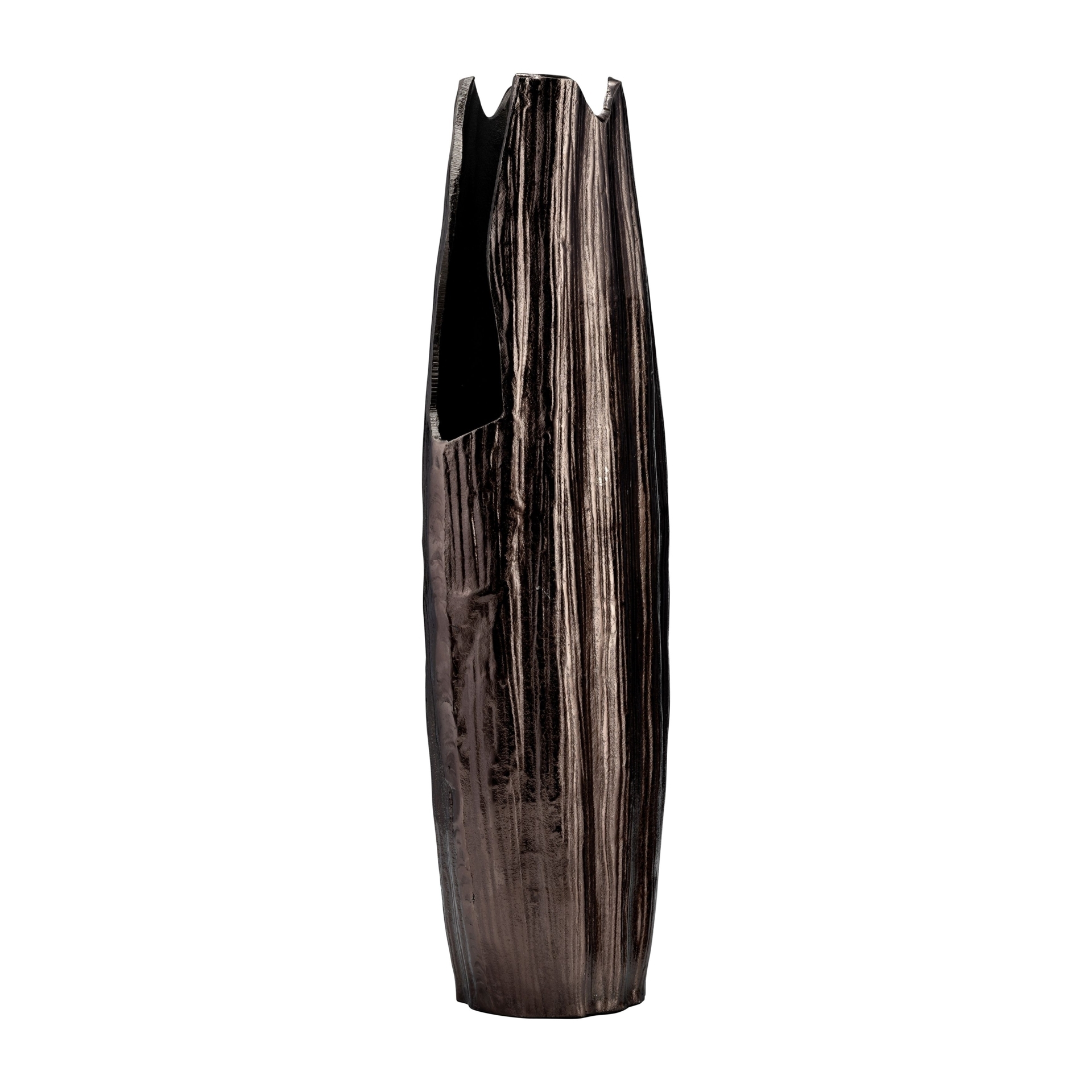 Sagebrook Home Metal Abstract Ridged Vase