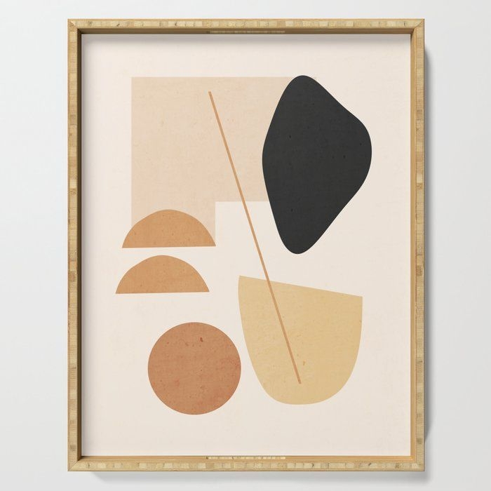 Serving Tray | Minimal Abstract Shapes 42 by Thingdesign - 18" x 14" x 1.75" - Society6