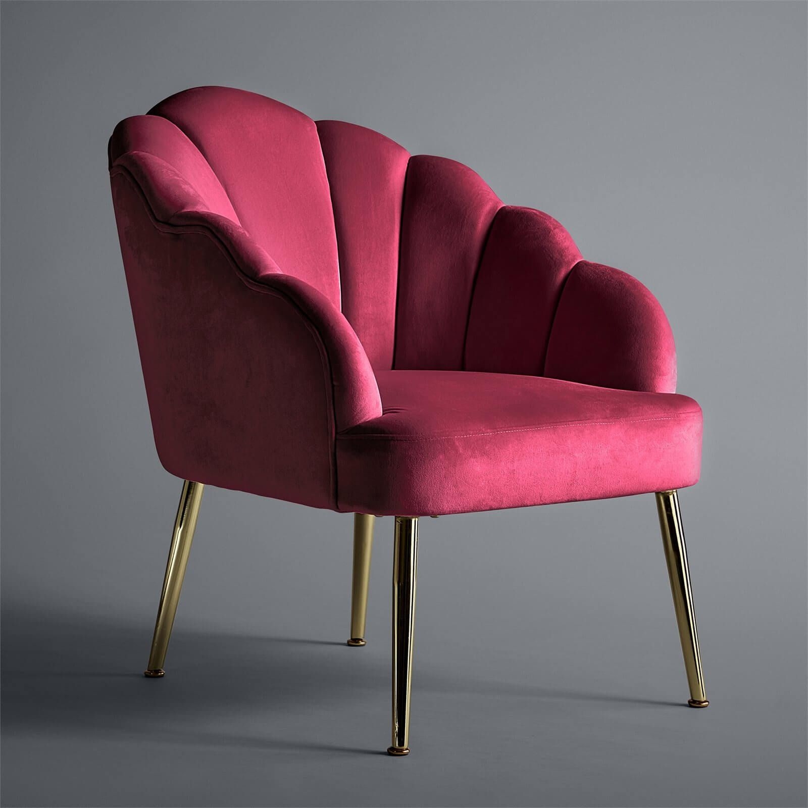 Sophia Scallop Occasional Chair - Cerise Pink