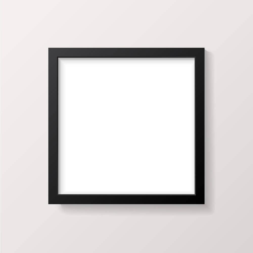 Square Frame Mockup - Black Picture Frame - Product Mock up - PSD - Vector AI EPS - Jpeg Png - Instant Download - Commercial Use