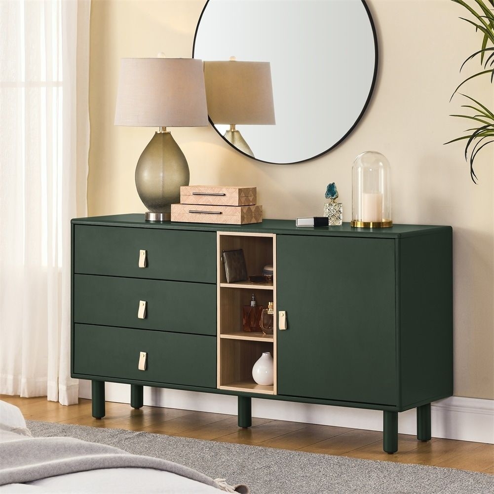 Storage Cabinet with One Door and 3 Drawers