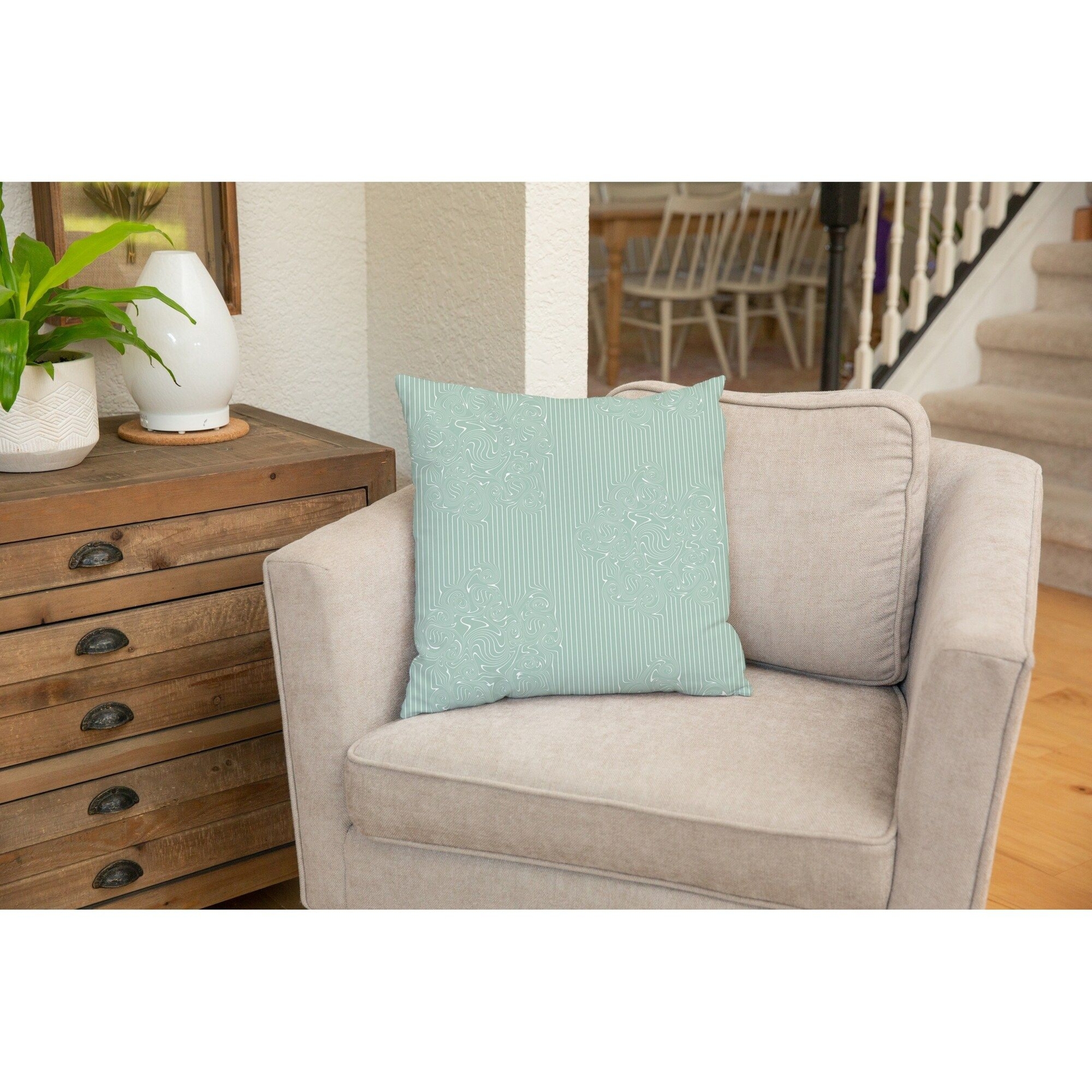 SWIRLY DOTS SKY Accent Pillow By Kavka Designs