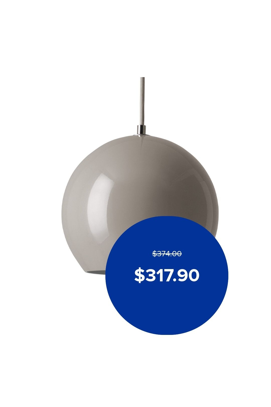 &Tradition Topan VP6 pendant, grey beige