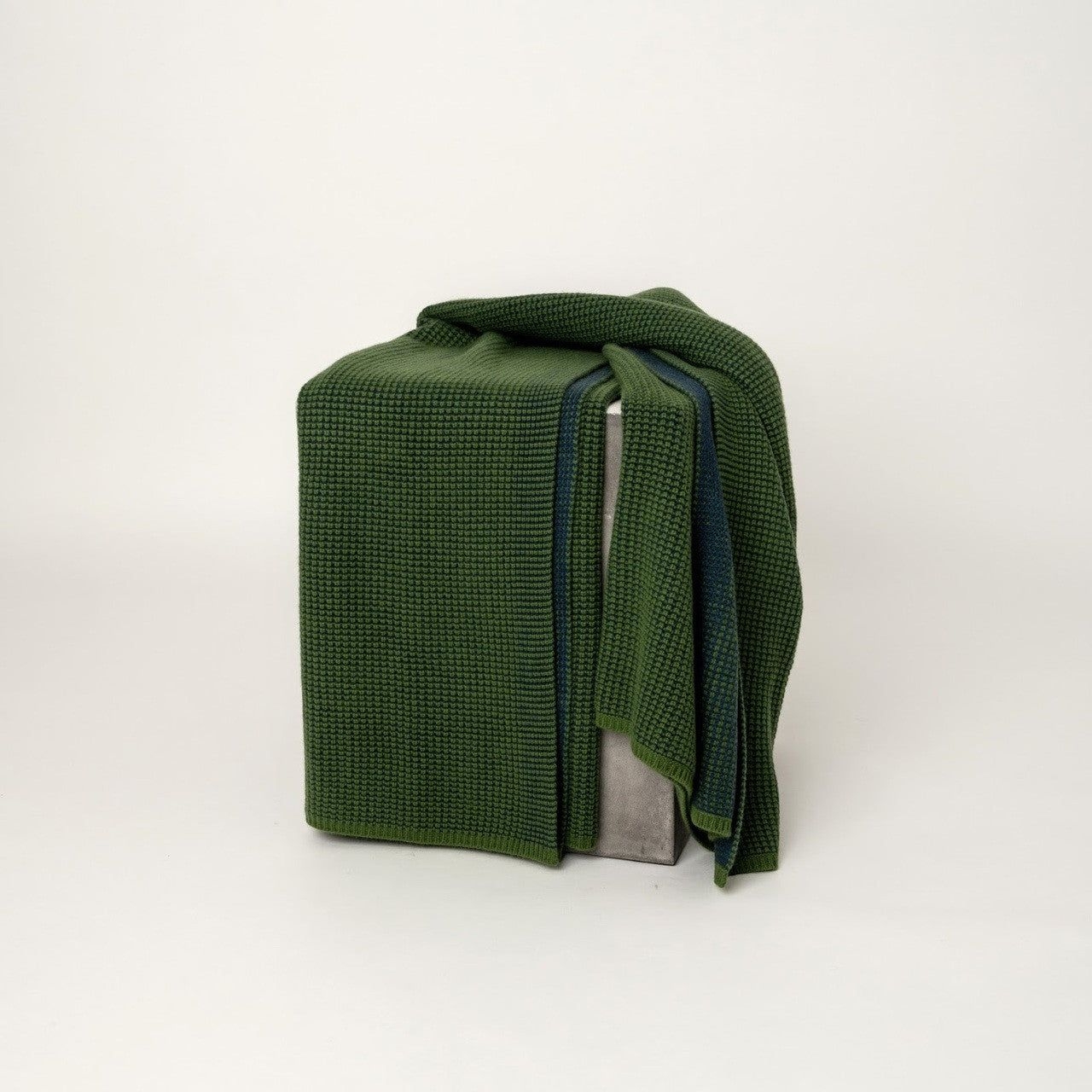 Waffle Knit Cashmere Throw, from Hangai Mountain Textiles - AZURE MI / OS