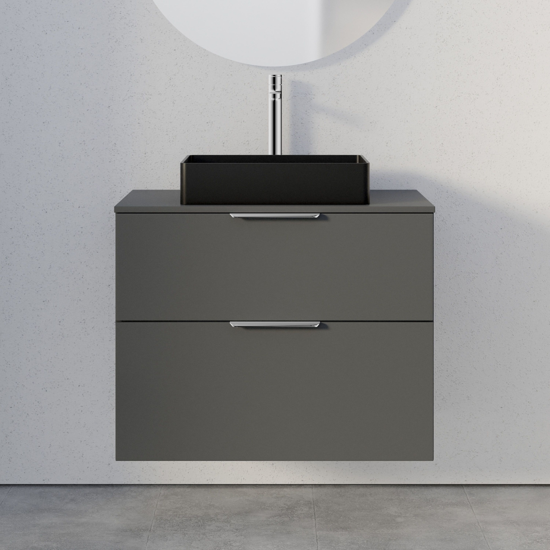 Waschtischunterschrank TIM 80cm fr Aufsatzwaschbecken - Farbe whlbar