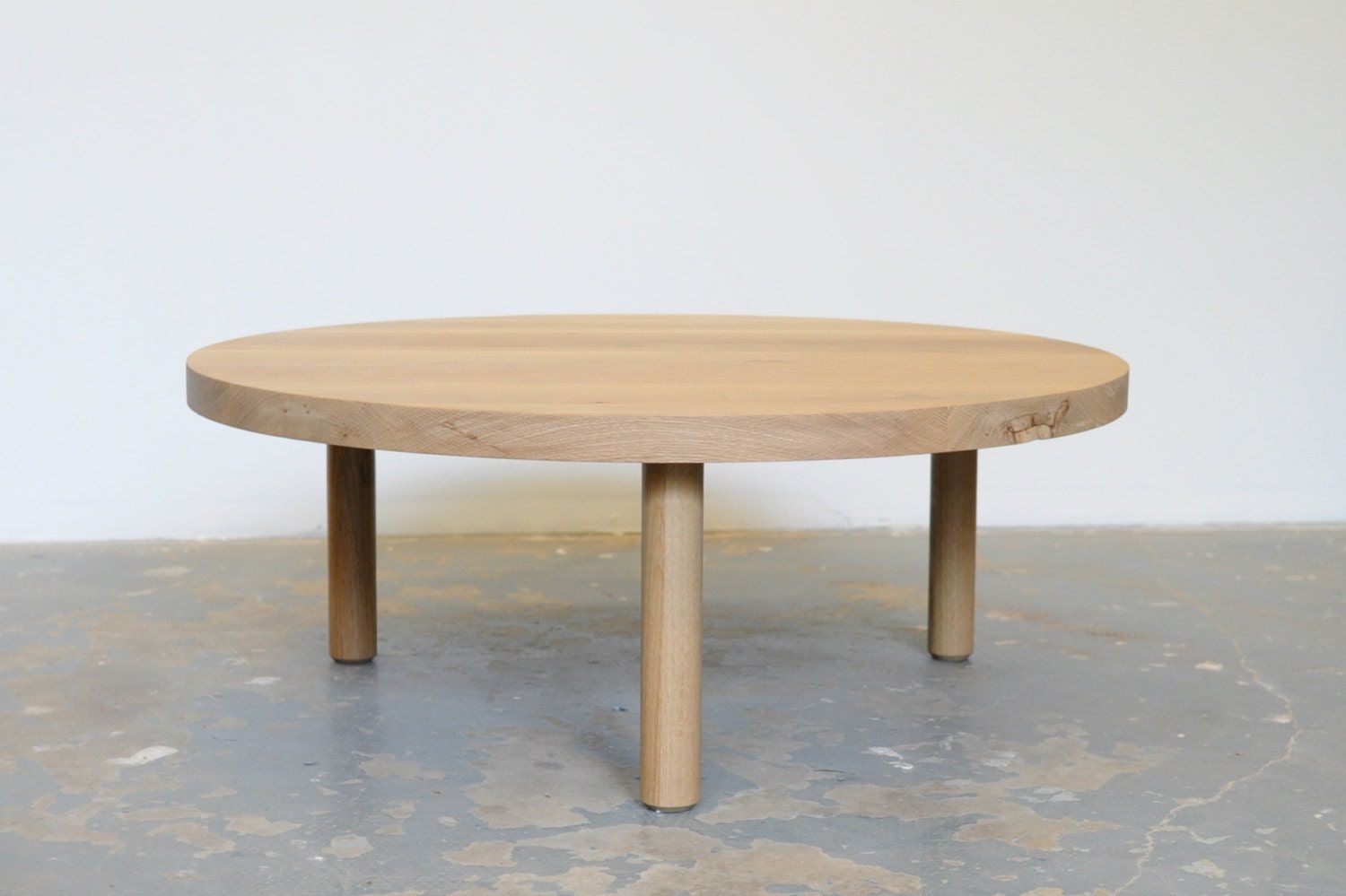White Oak Coffee Table FREE SHIPPING Round