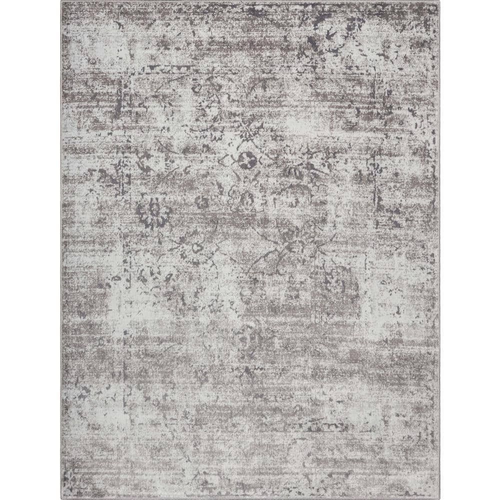 Zazzle Thiva Vintage Oriental Floral Pattern Ivory 3 ft. x 5 ft. Area Rug