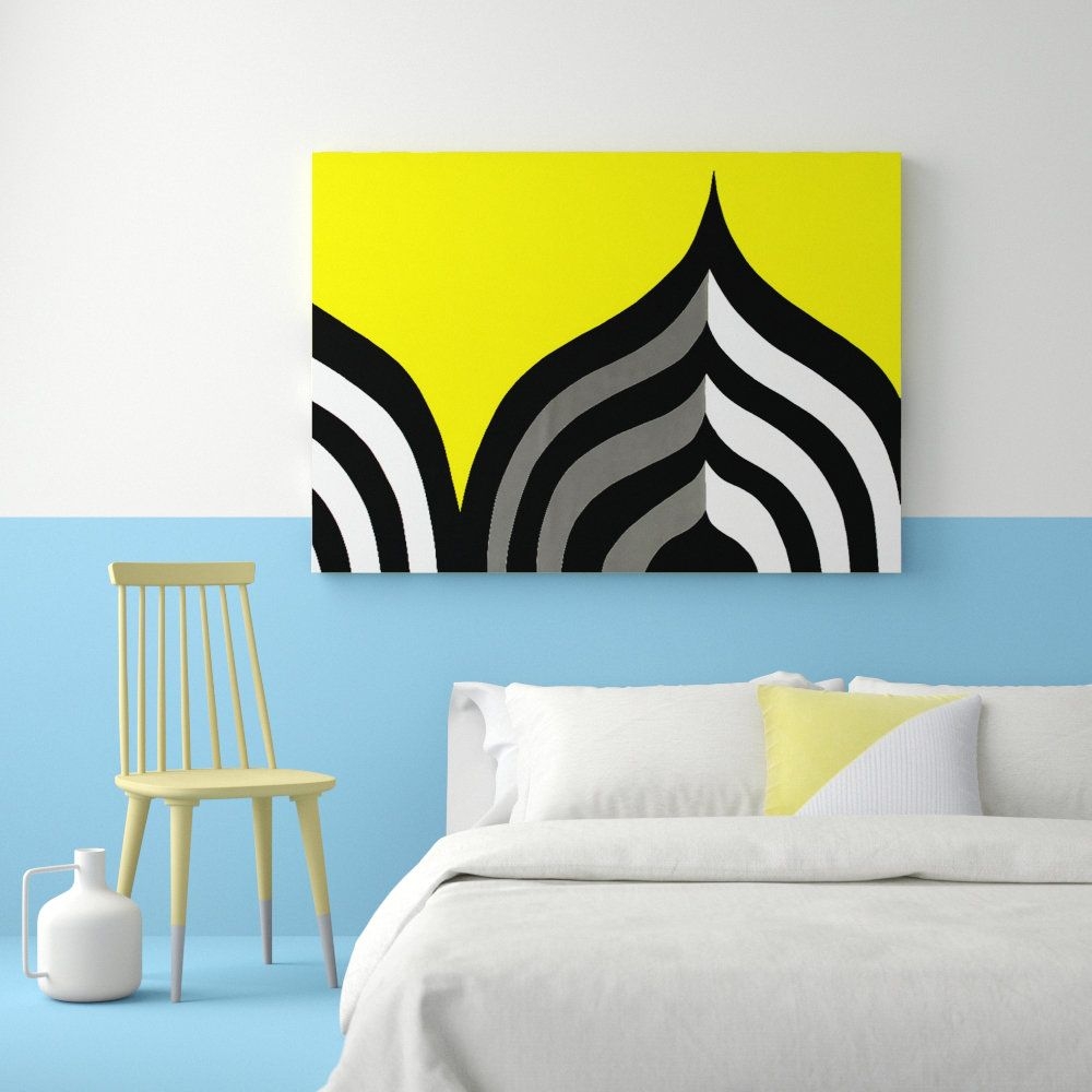 'Zebra Fan' Graphic Art Print on Wrapped Canvas