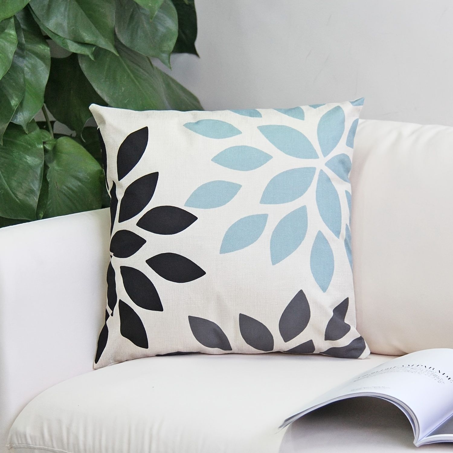 1pc Modern Geometric Pattern Throw Pillow Cover, Linen Pillow Case For Couch Bed Sofa Home Decor, No Pillow Core, 45*45cm