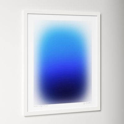 AllModern Color Cloud 13: ItS Right There For You By Jessica Poundstone - Framed Wall Art in Blue/White | Size 50.0 H x 40.0 W x 1.25 D in