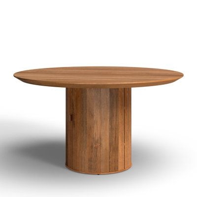 Birch Lane Varuna Round 55.1" Dining Table - Dining Tables in Brown | Size 29.9 H x 55.1 W x 55.1 D in