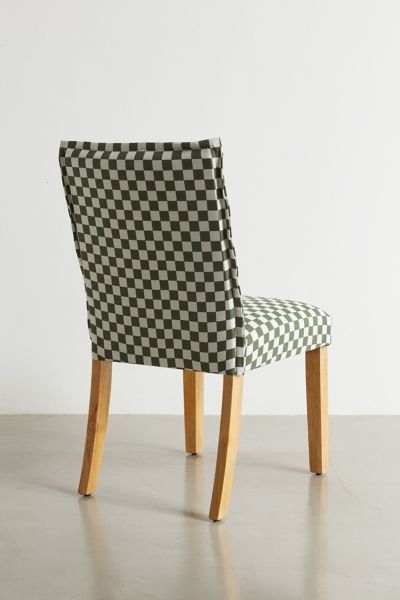 Checkered Dining Chair in Dark Green at Urban Outfitters