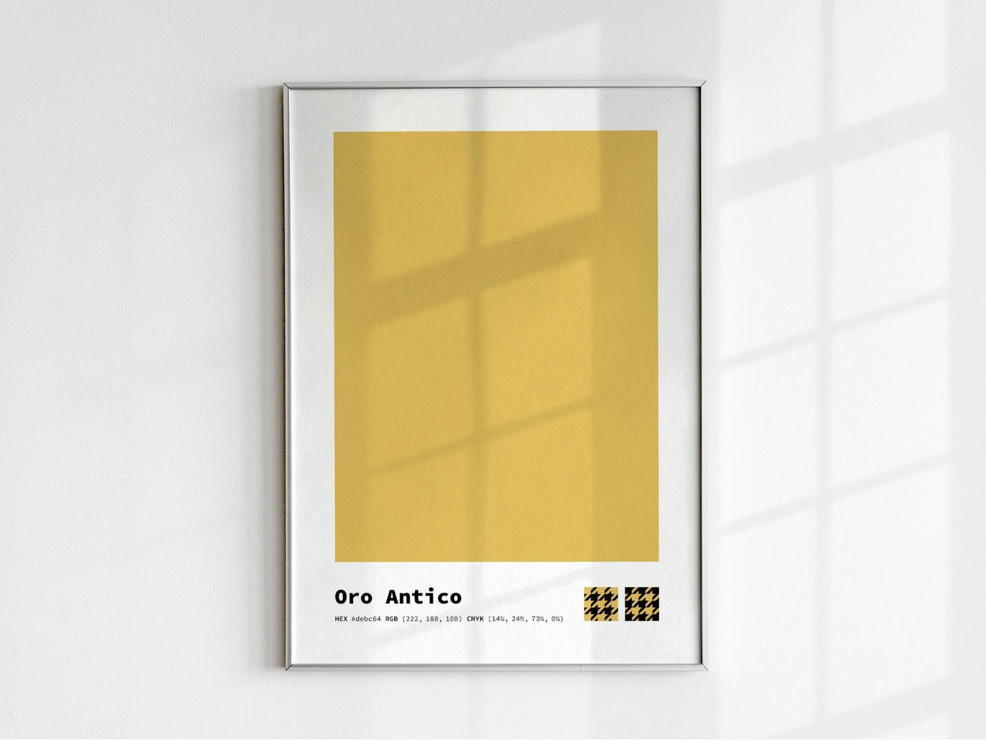 Color Swatch Poster, Color Swatch Wall Art, Oro Antico Swatch Print, Golden Yellow Wall Art, Color Block Art Print, Color Swatch Art