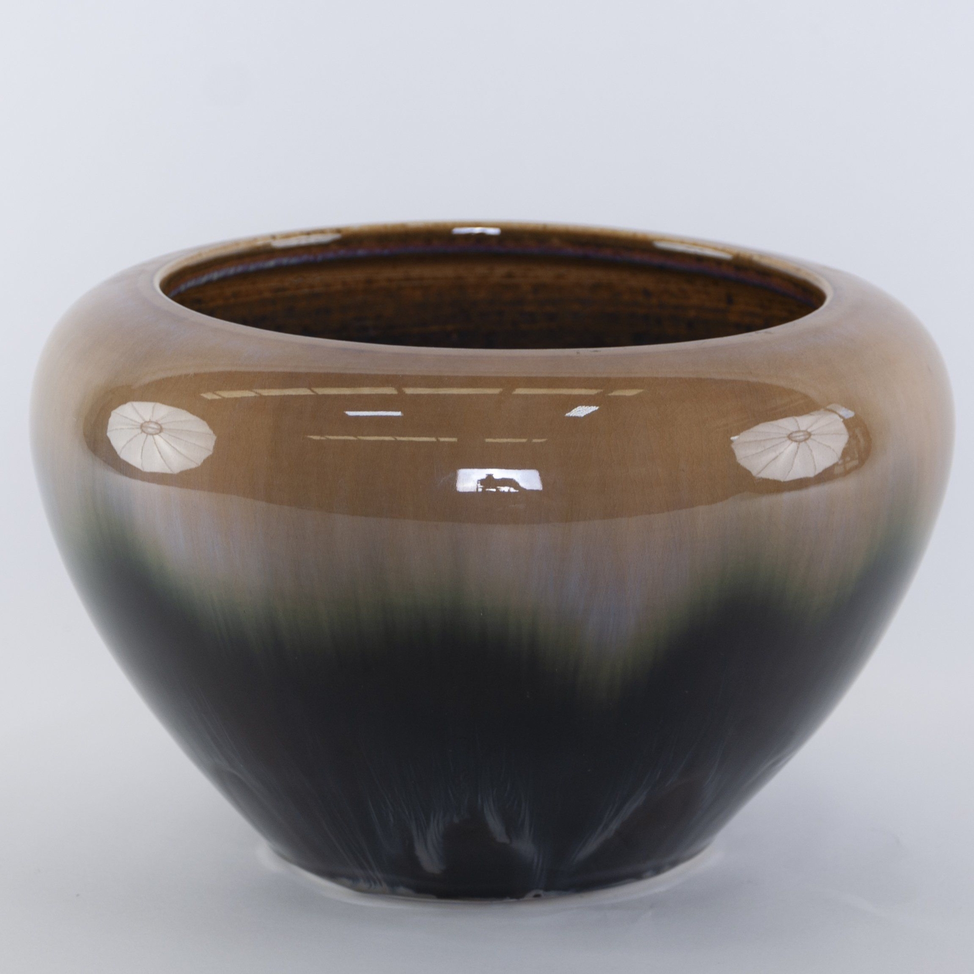 Deep Ocean Series Ceramic Vases and Pots - 01 18cm H x 28cm W