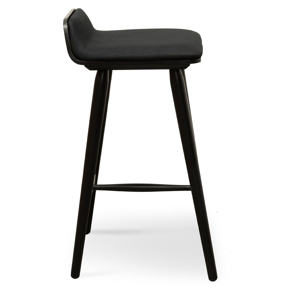 DELPHINE Bar Stool - 65cm Black