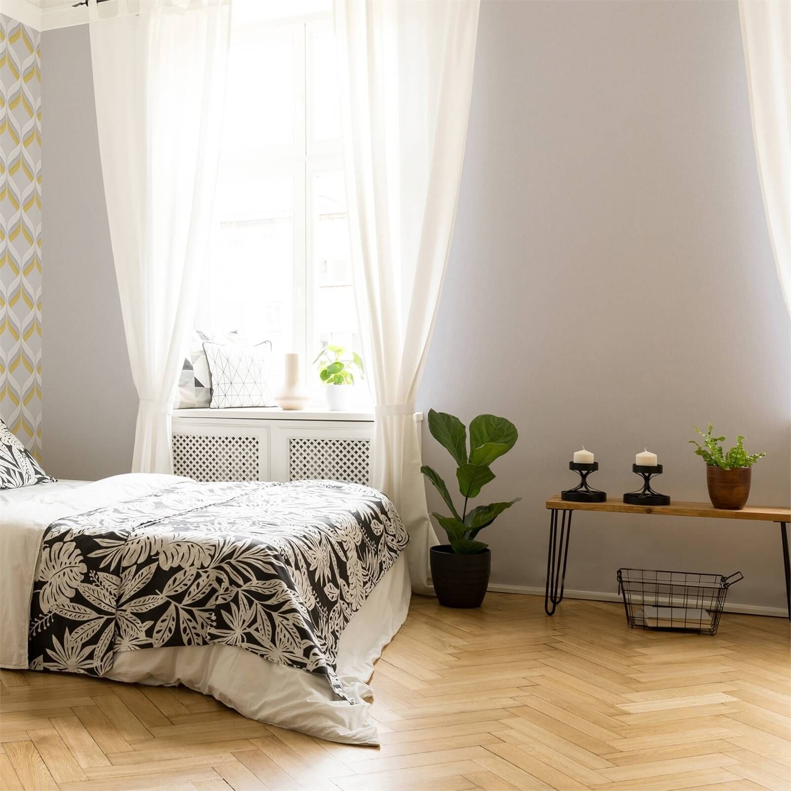 Fresco Fresca Plain Wallpaper - Light Grey