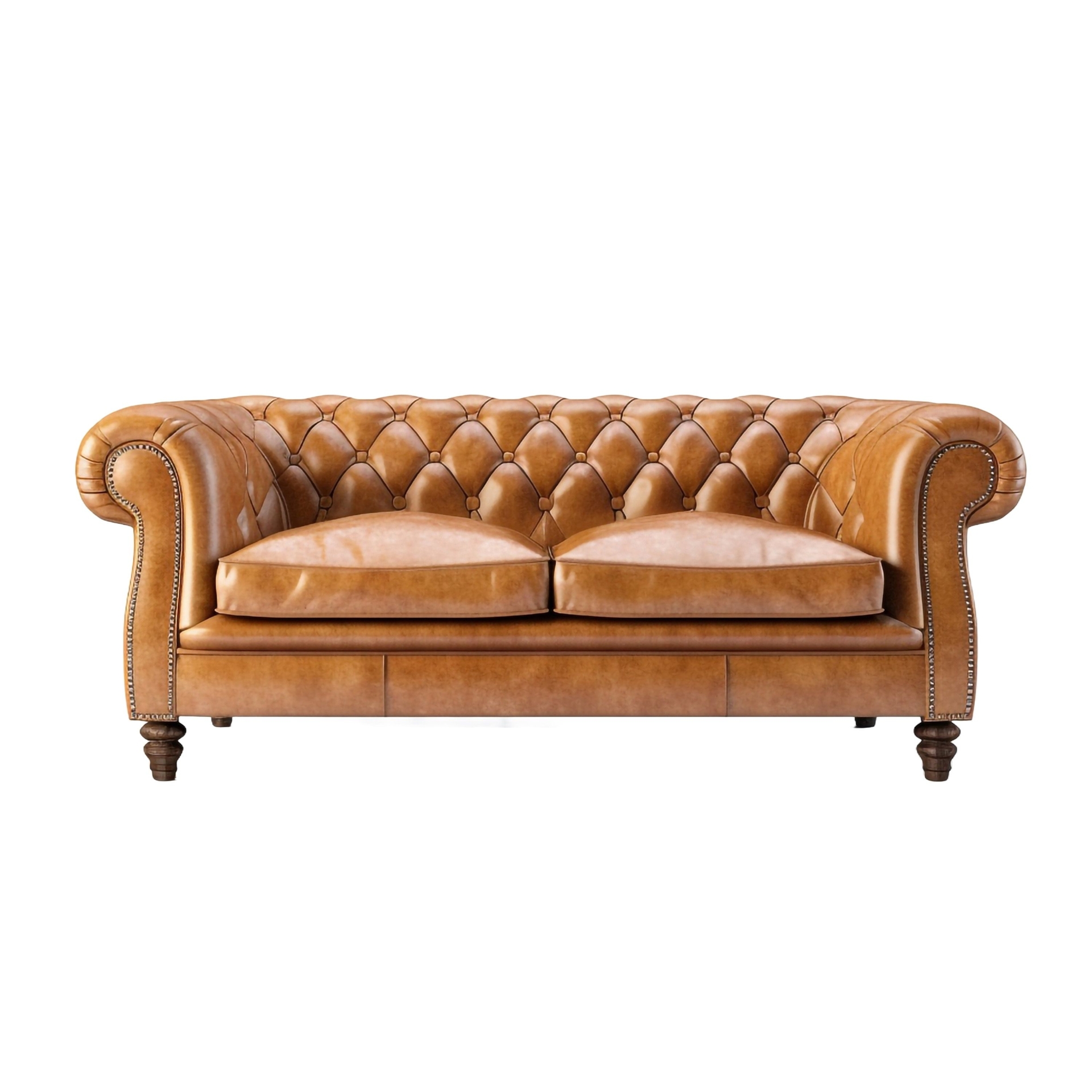 Genuine Leather 2 Seat Chesterfield Sofa | Leather | Tufted | High Quality