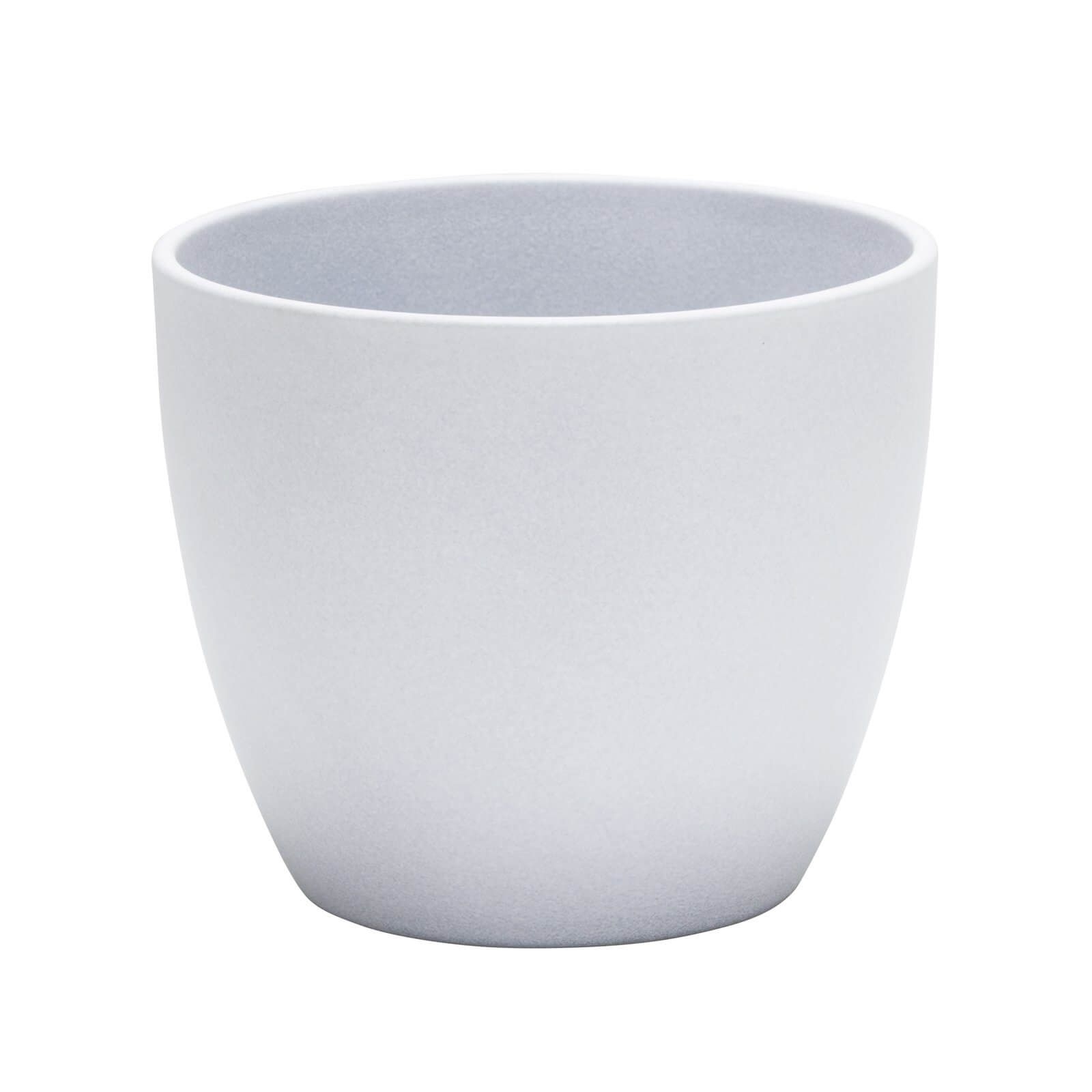 Grey Stone Ceramic Cover Pot 28cm