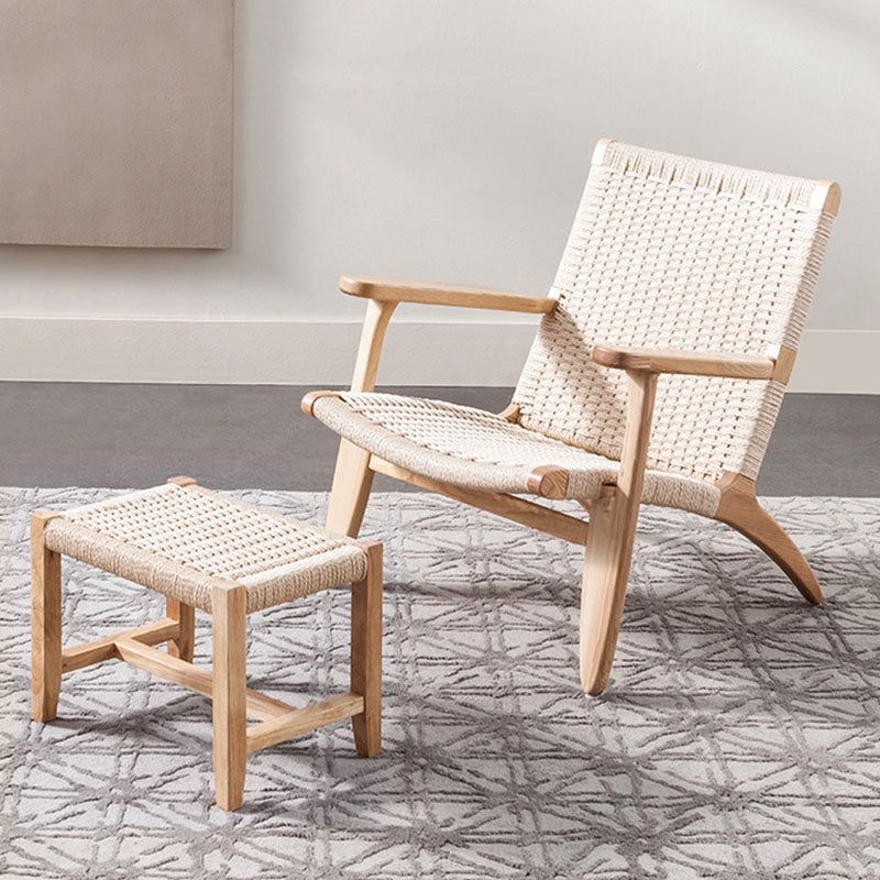 Hans CH25 Lounge Chair, Oiled Oak, Natural Cord