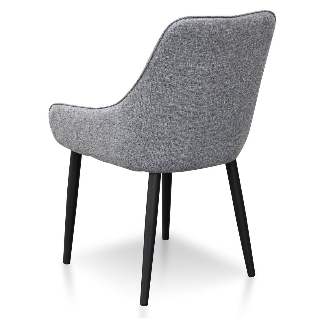 IGNACIO Dining Chair - Pebble Grey with Black Legs (Set of 2)