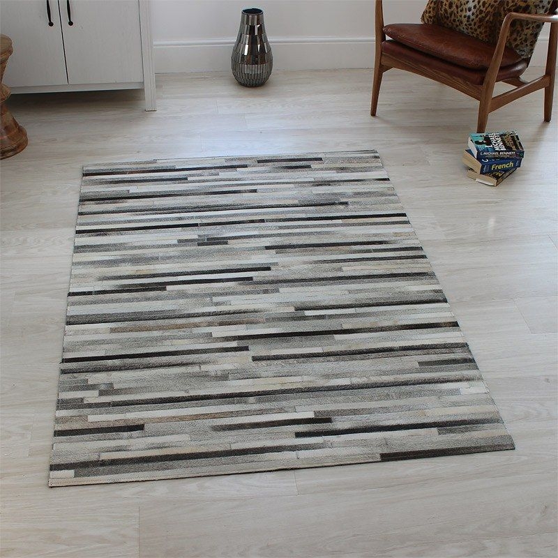 Light Grey Gaucho Stripe Rug