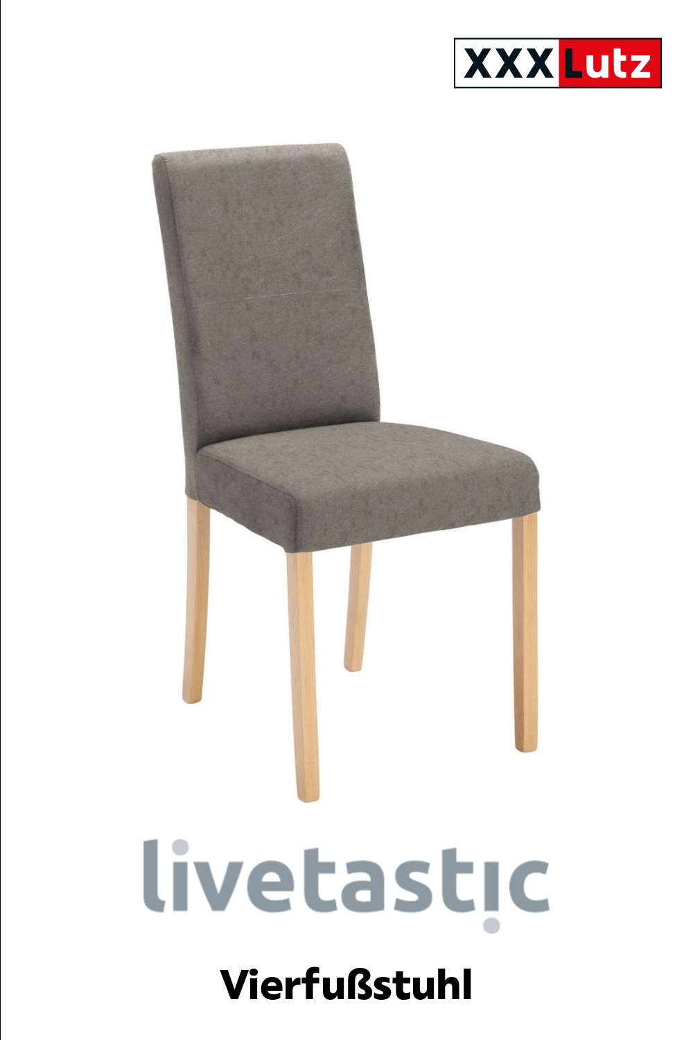 Livetastic VIERFUSTUHL , Braun , Holz, Textil , Buche , vollmassiv , eckig , 43x91x56 cm , Stoffauswahl , Esszimmer, Sthle, Esszimmersthle