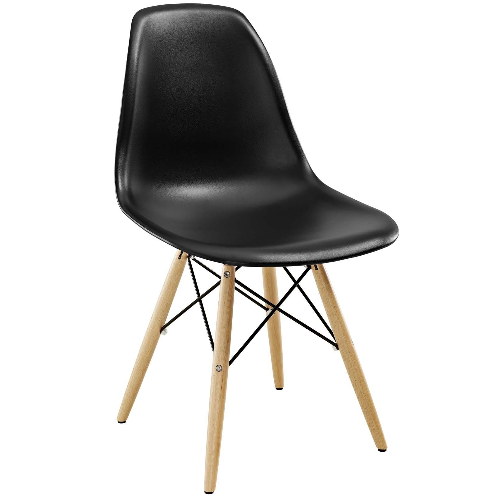 Modway Furniture Pyramid Dining Side Chairs Set of 2 in Black | Mathis Home