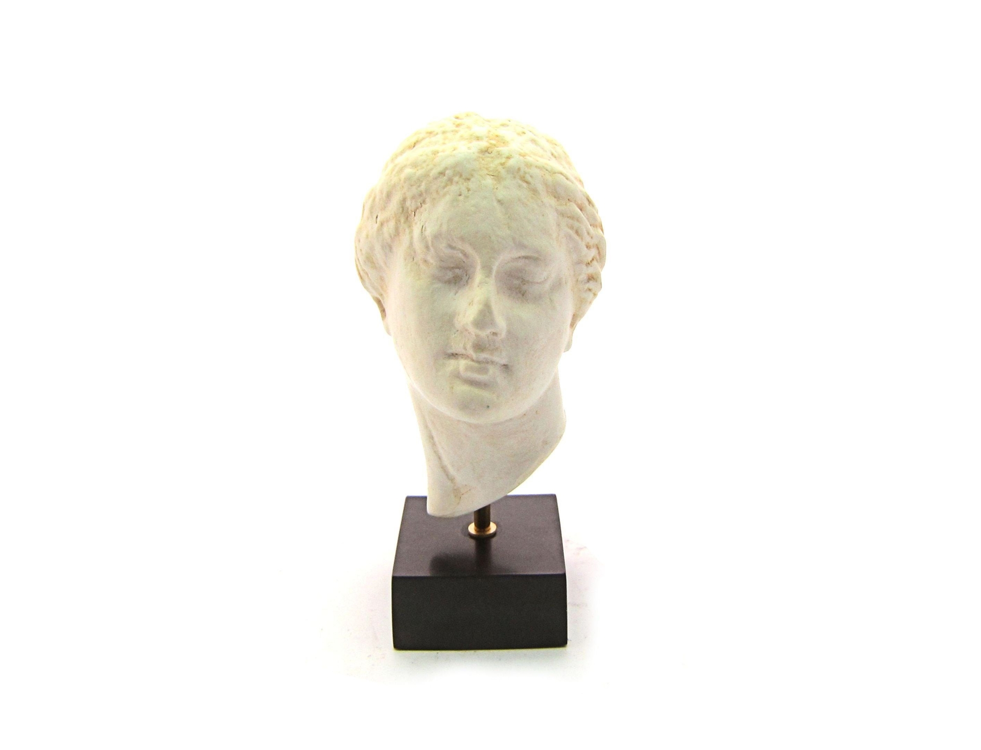 Nike Goddess Greek stone cast of head from National Archaeological Museum of Athens , Museum quality art Greek sculpture
