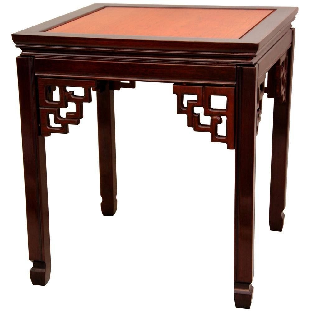 Oriental Furniture Square Ming Multi End Table