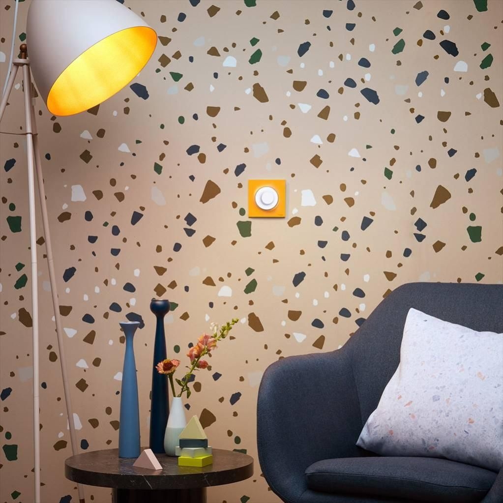 Plaque simple Odace, SCHNEIDER ELECTRIC, ambre