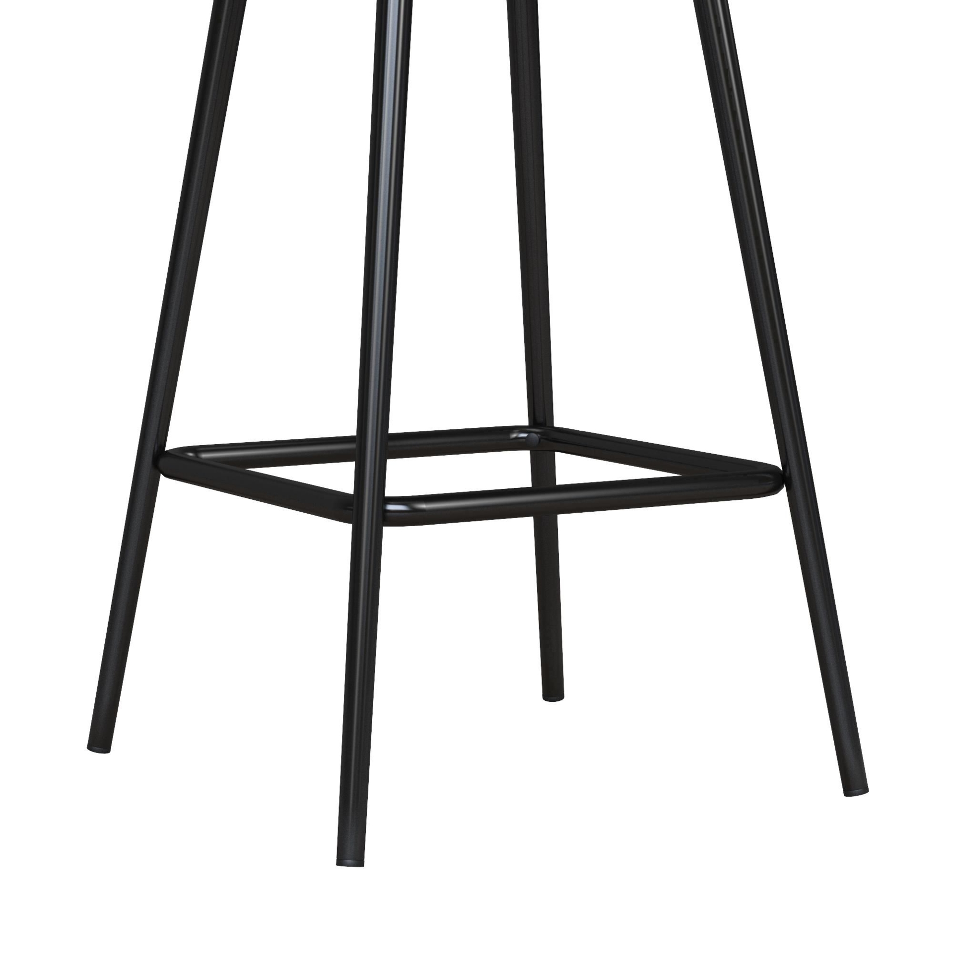 RealRooms Brandon Upholstered Counter Height 9" High Bar Stool in Black | Mathis Home