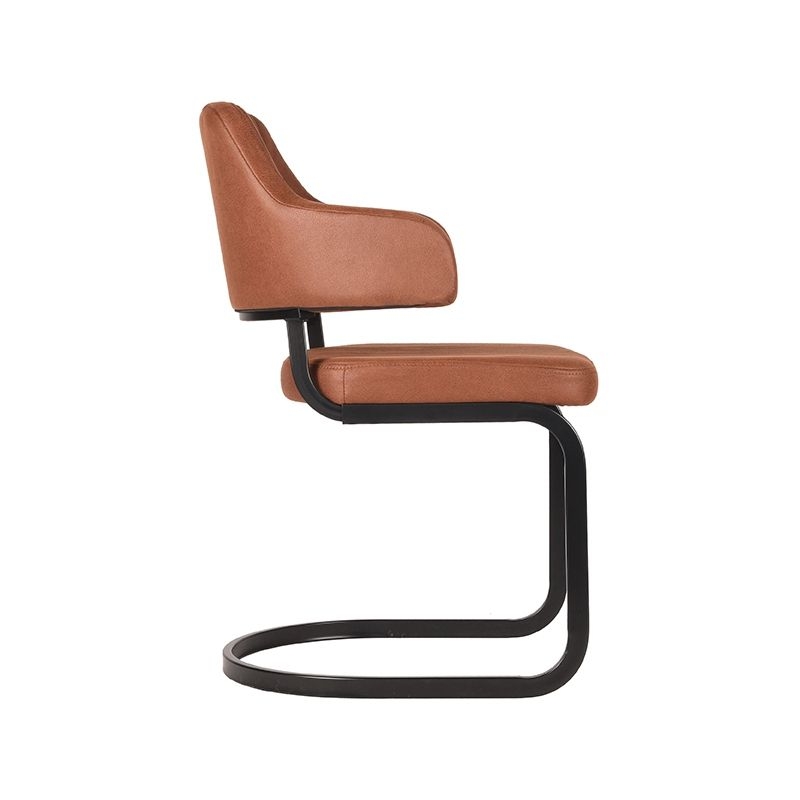 Set V 2 - Eetkamerstoel Otta - Cognac - Microfiber
