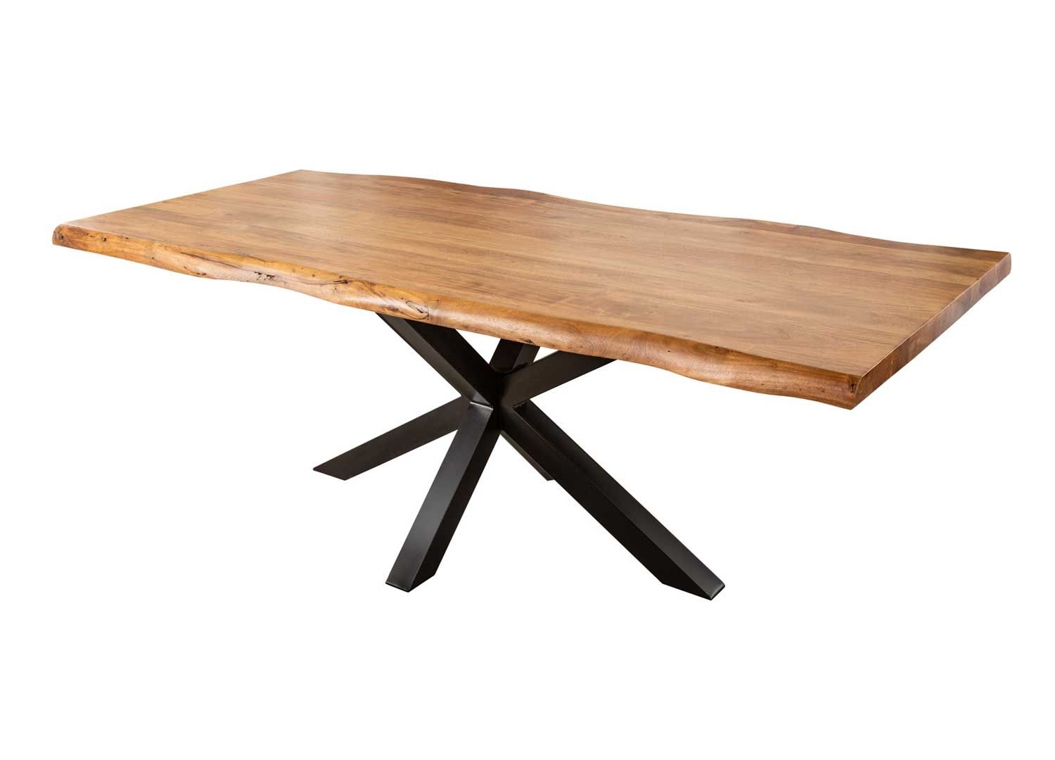 Table de repas 220cm en bois d'acacia naturel