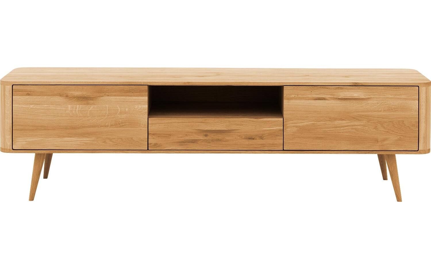 Tv Dressoir Bjarte, 2 deuren 1 lade 1 open vak 42 cm diep 180 cm breed