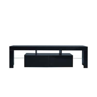 13.78 in. Black TV Stand Fits TV's Up to 55 in.