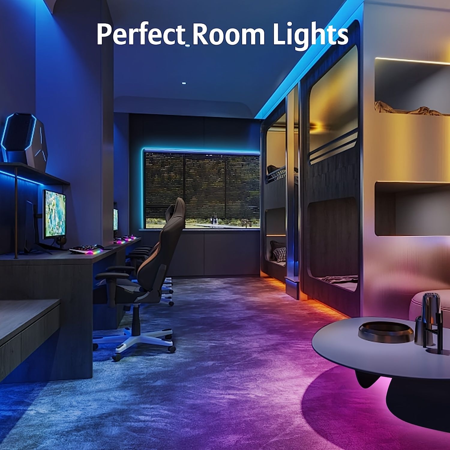 131.2ft/100ft Led Strip Lights, Tv Led Backlight Usb Rgb 2835led Strip Lights, Sync Color Changing Led Strip Lights, 44 Keys Remote Control 24 Keys App Control 3 Keys Control, Halloween Decorative Night Lights, For Home,