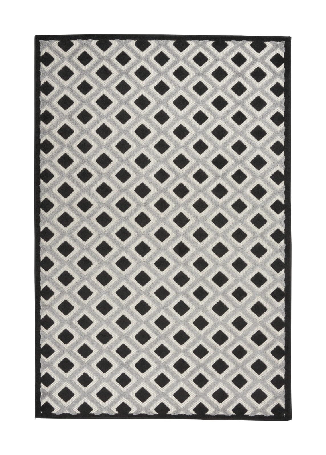 ALH26 Rug - Color: Black White; Size: 2' x 8'