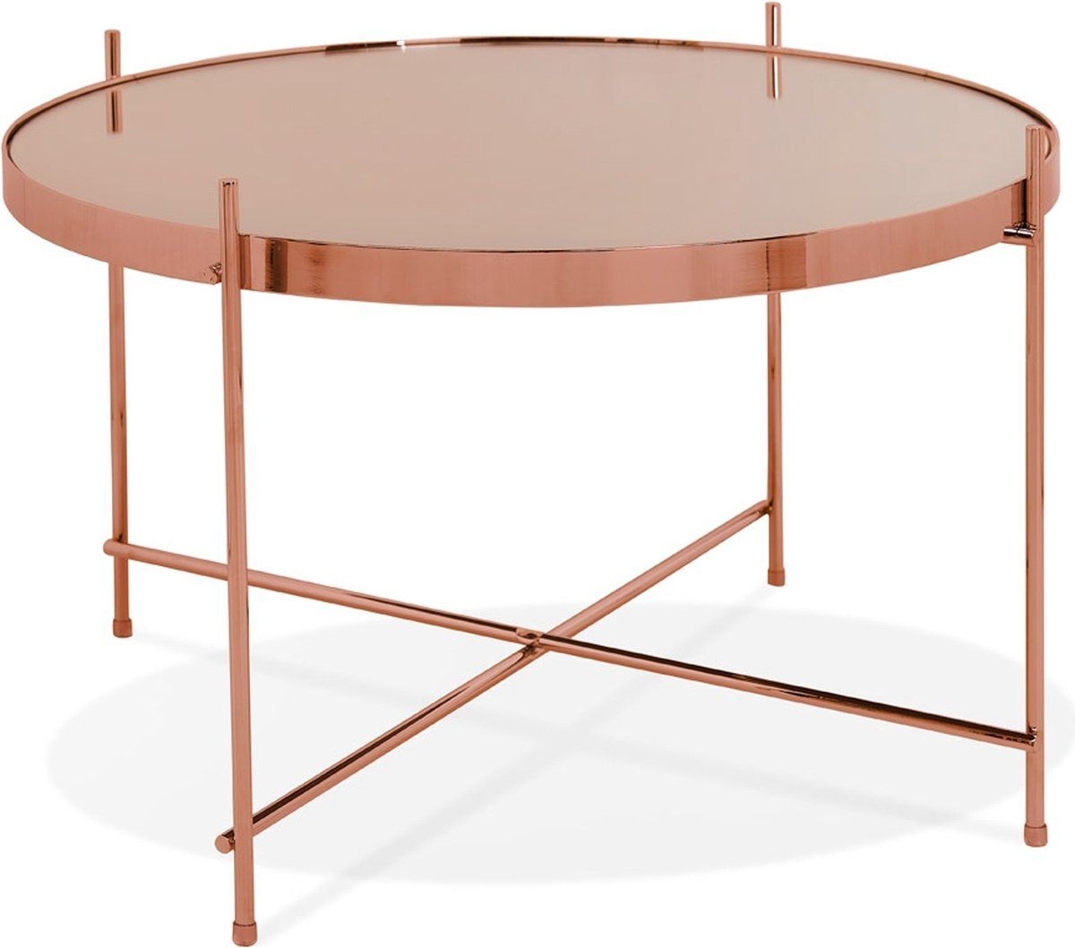Alterego Lage tafel 'KOLOS MEDIUM' koperkleurig