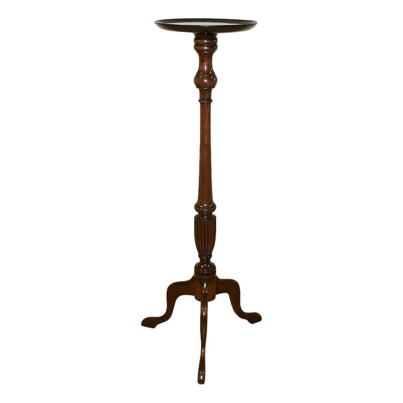 Antique Torchere Tripod Side Table or Plant Stand