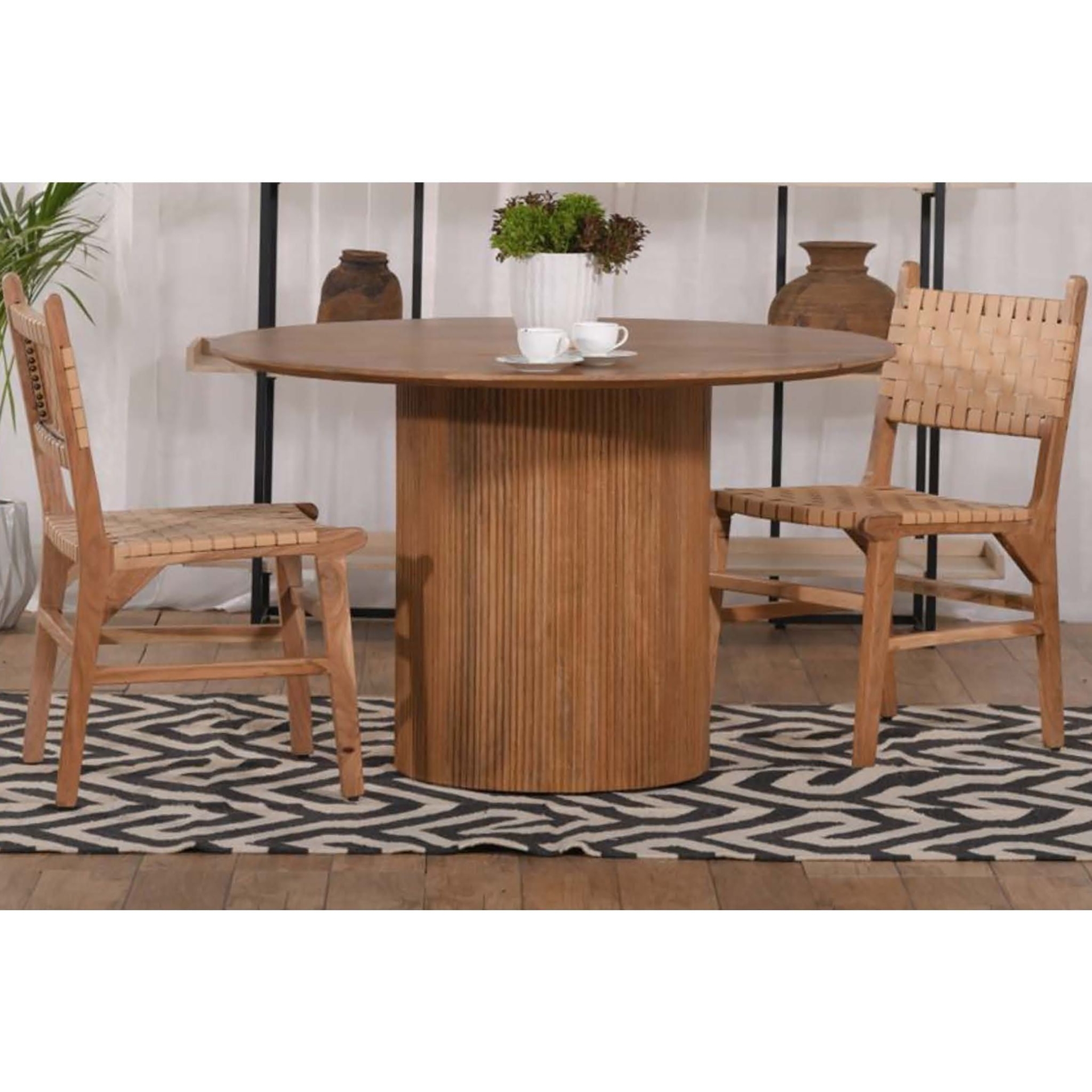 Baris Table (1568566K) in Light Brown, Size: 19"-60" H x 38" W by Primo