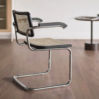 Bayou Breeze Concetta Arm Chair Wicker / Rattan in Black | 31 H x 24 W x 19.2 D in | Wayfair