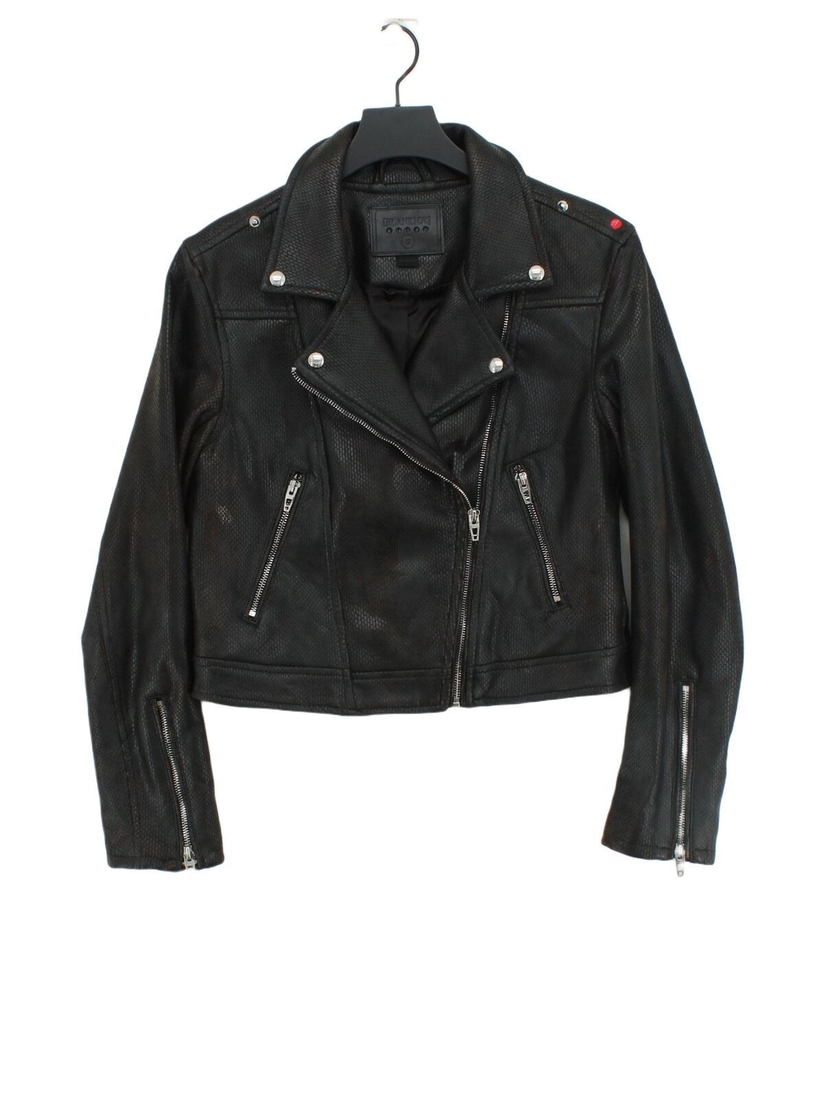 Blanknyc Women's Jacket S Brown Polyester With Other Motorcycle Jacket