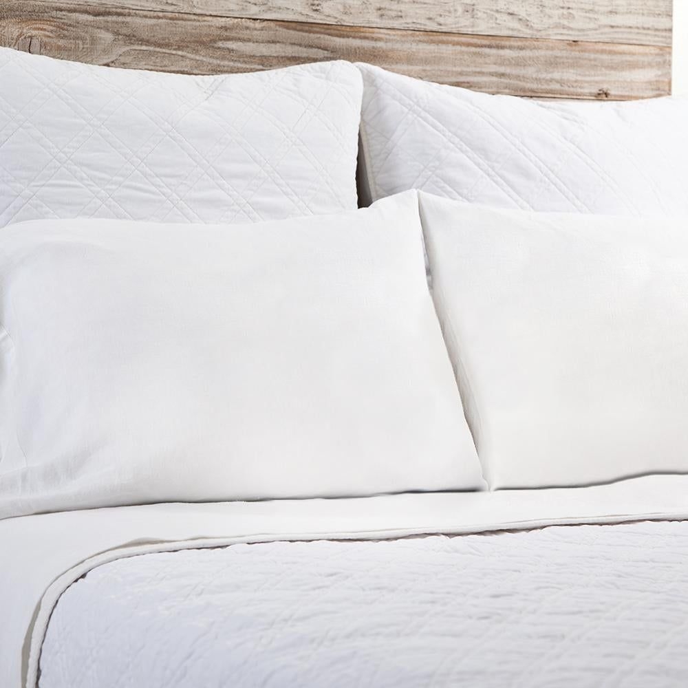 Brussels White Velvet Bedding - King Coverlet
