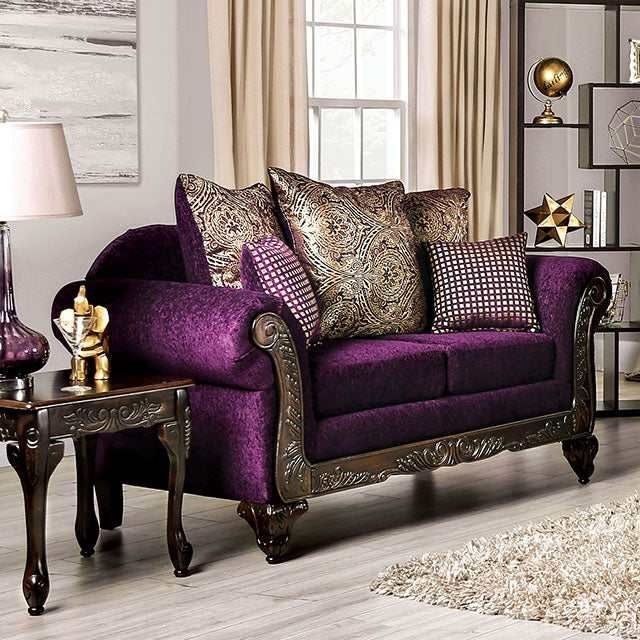 Casilda Purple Loveseat