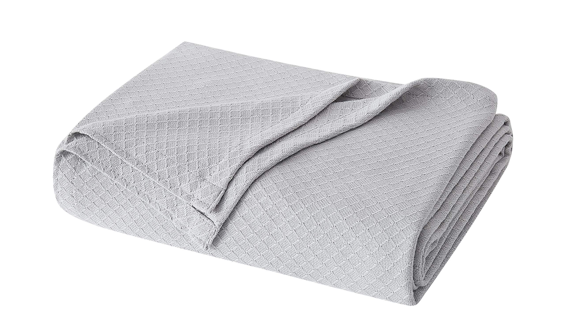 Charisma Deluxe Woven Cotton Blanket, King, Grey Violet