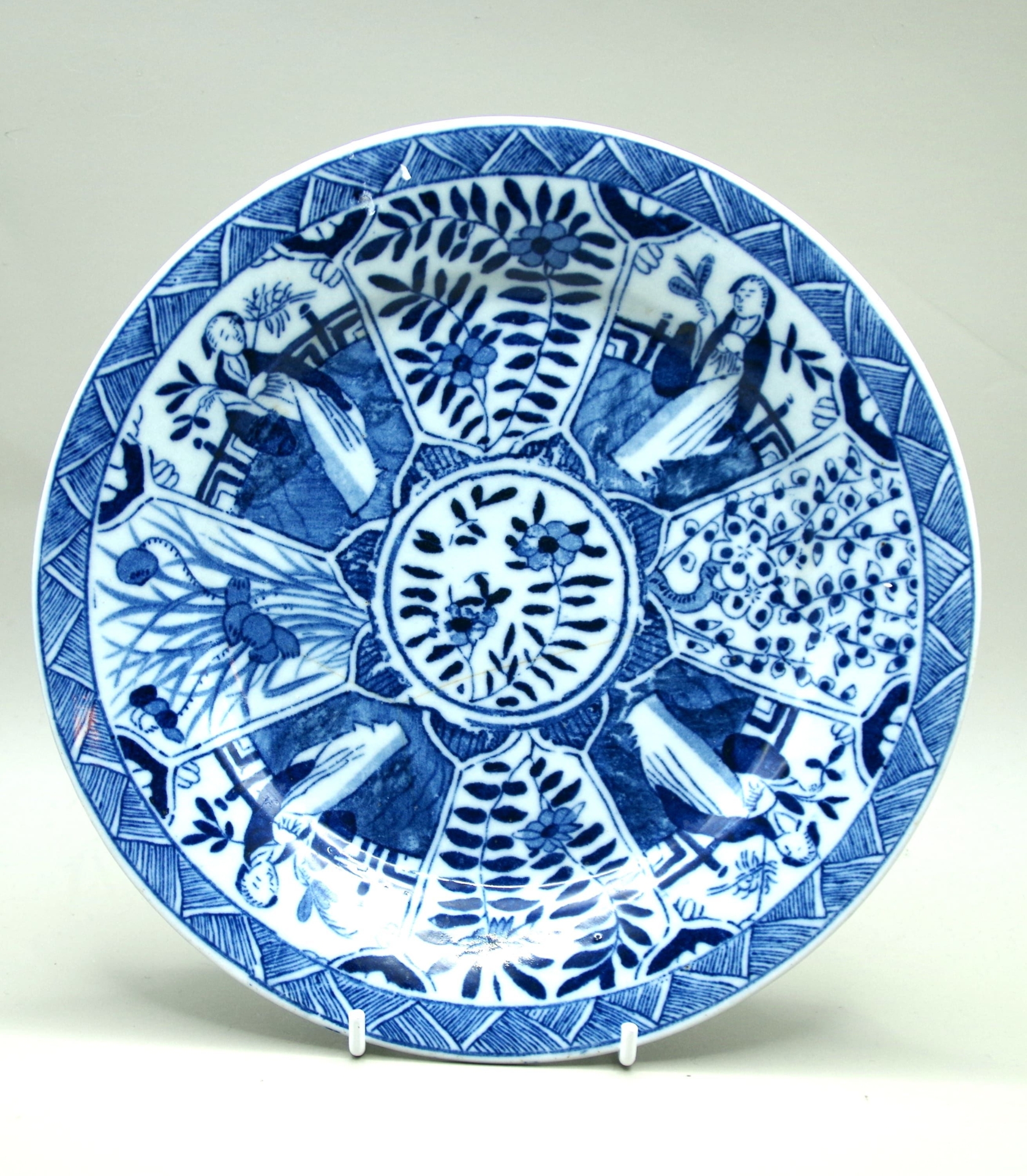 CHINESE Blue & White Porcelain LONGQUAN C18th PLATE #2
