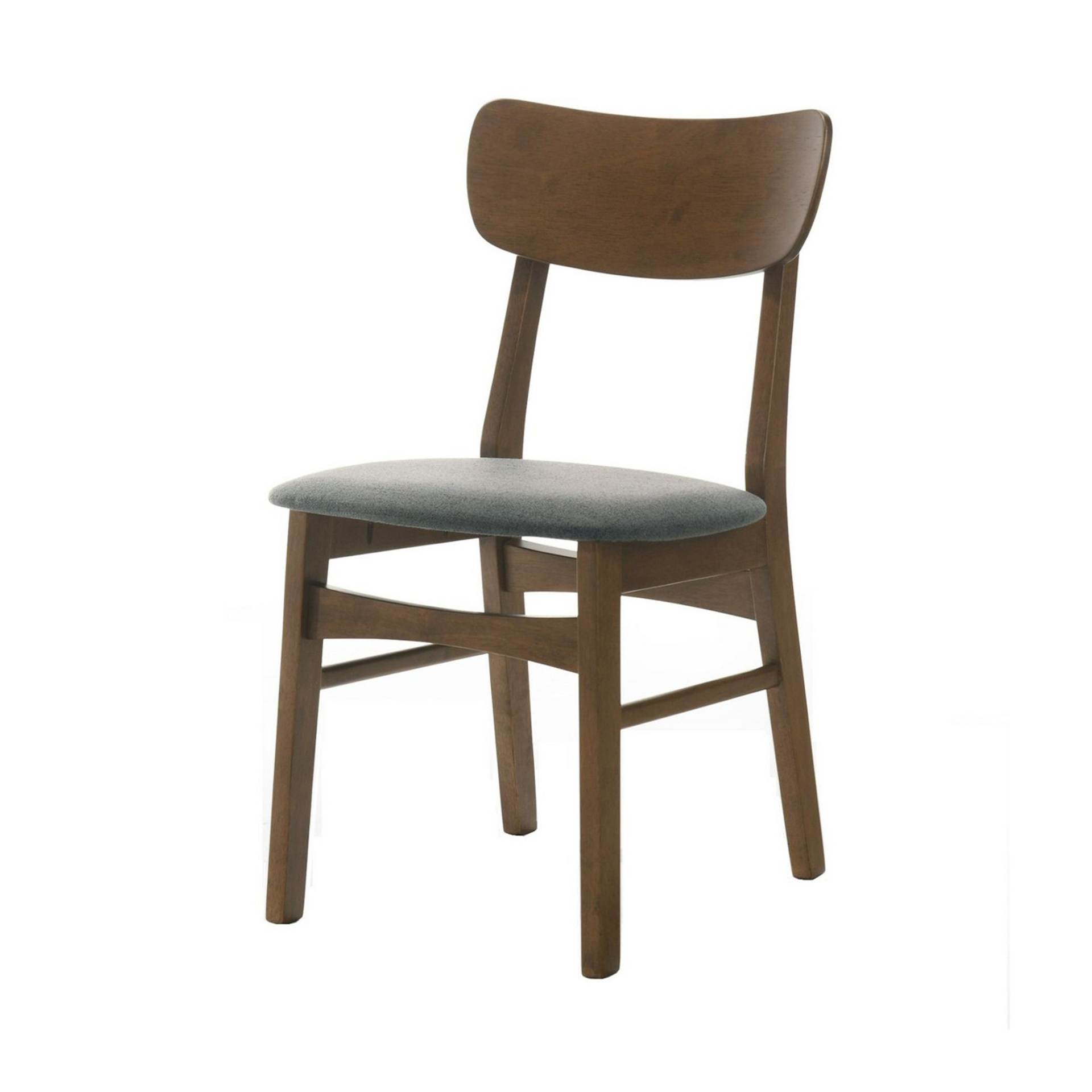 Cid Cyla 18 Inch 31" High Dining Chair, Set of 2, Walnut Wood Frame, Cushioned Seat-Benzara | Mathis Home